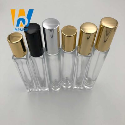 1ml 15ml 10ml Clear Glass Roller Ball Bottle With Gold Cap Mini Refillable Rollerball Perfume